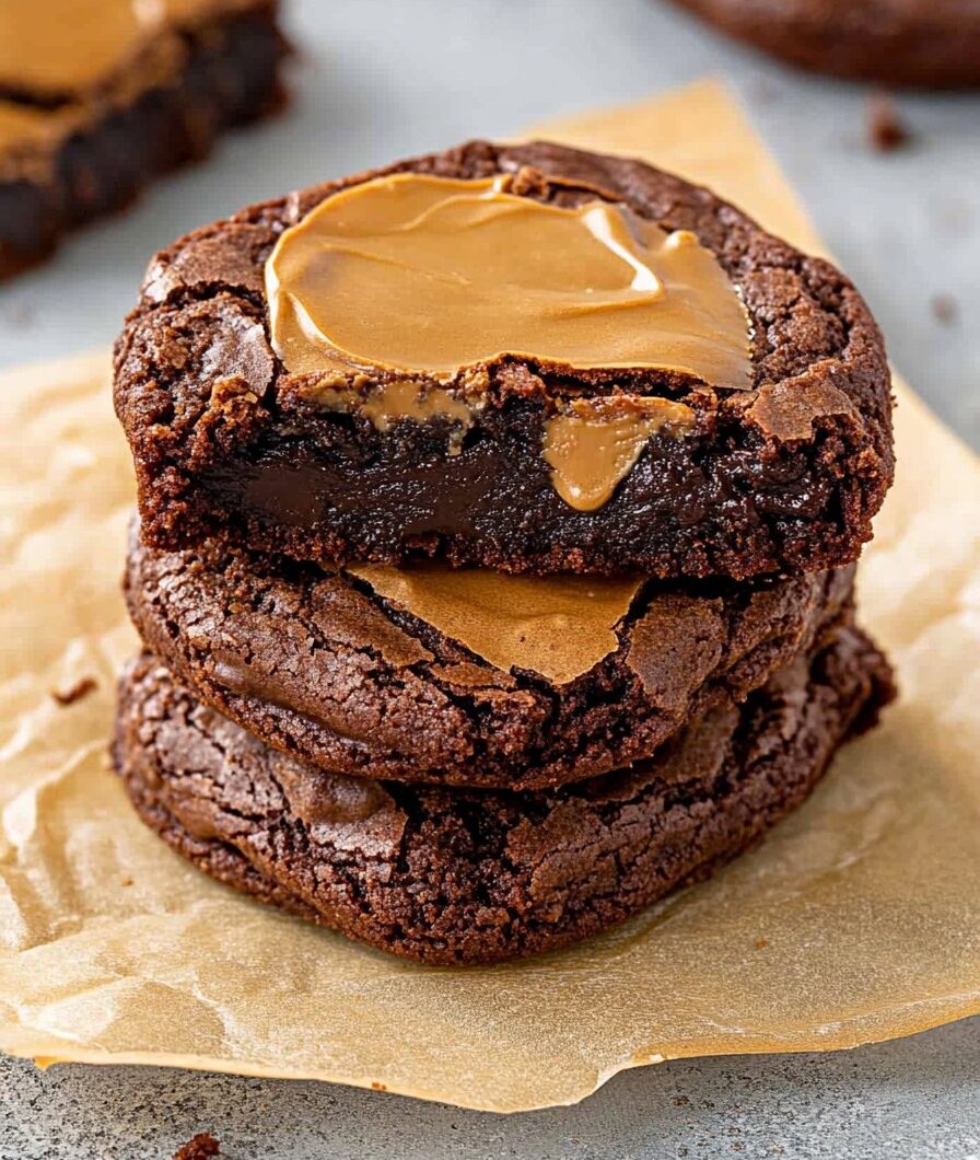 Buckeye Bliss Brownie Cookies