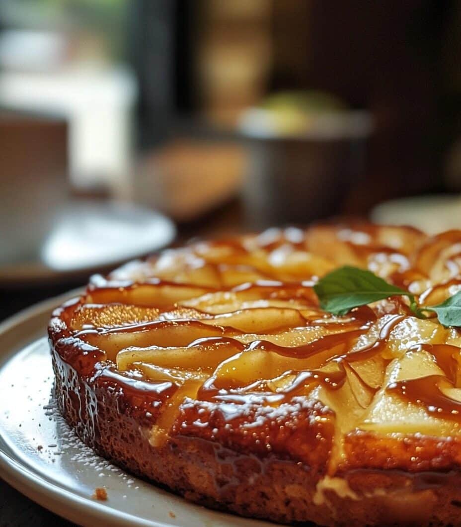 Swedish Apple Cake with Caramel