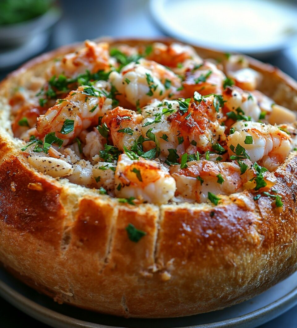 Stuffed Seafood Bread Bowl Recipe