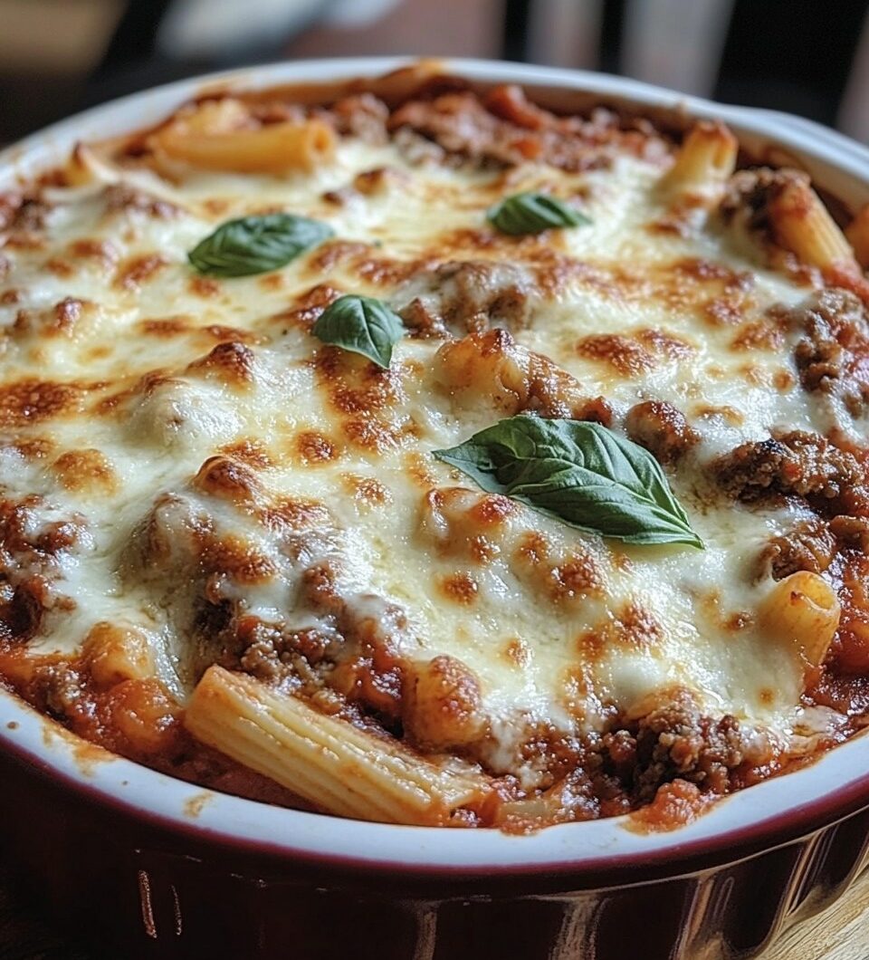 Baked Mostaccioli Recipe