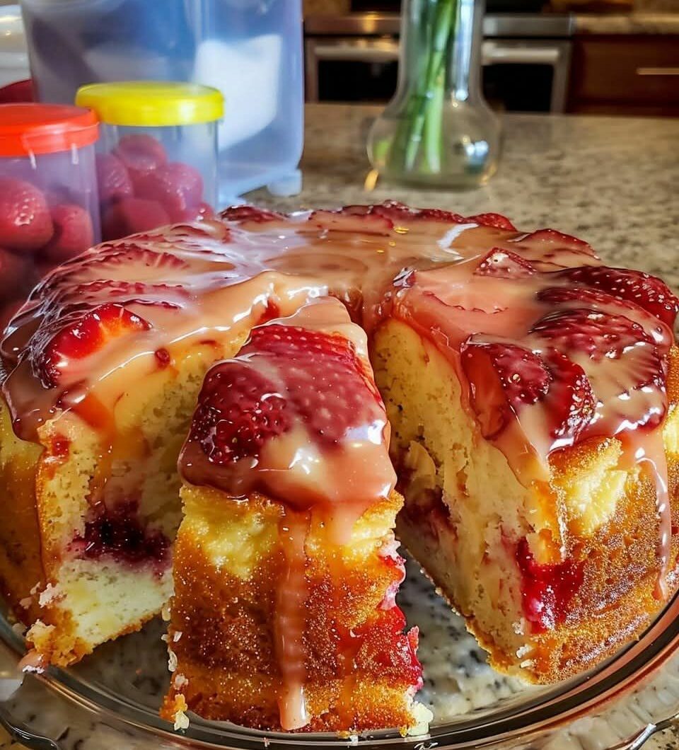 Strawberry Pineapple Pound Cake