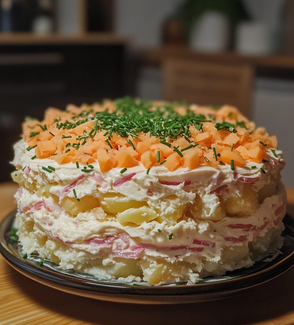 Perfectly Layered Potato Salad with a Creamy Dressing Twist