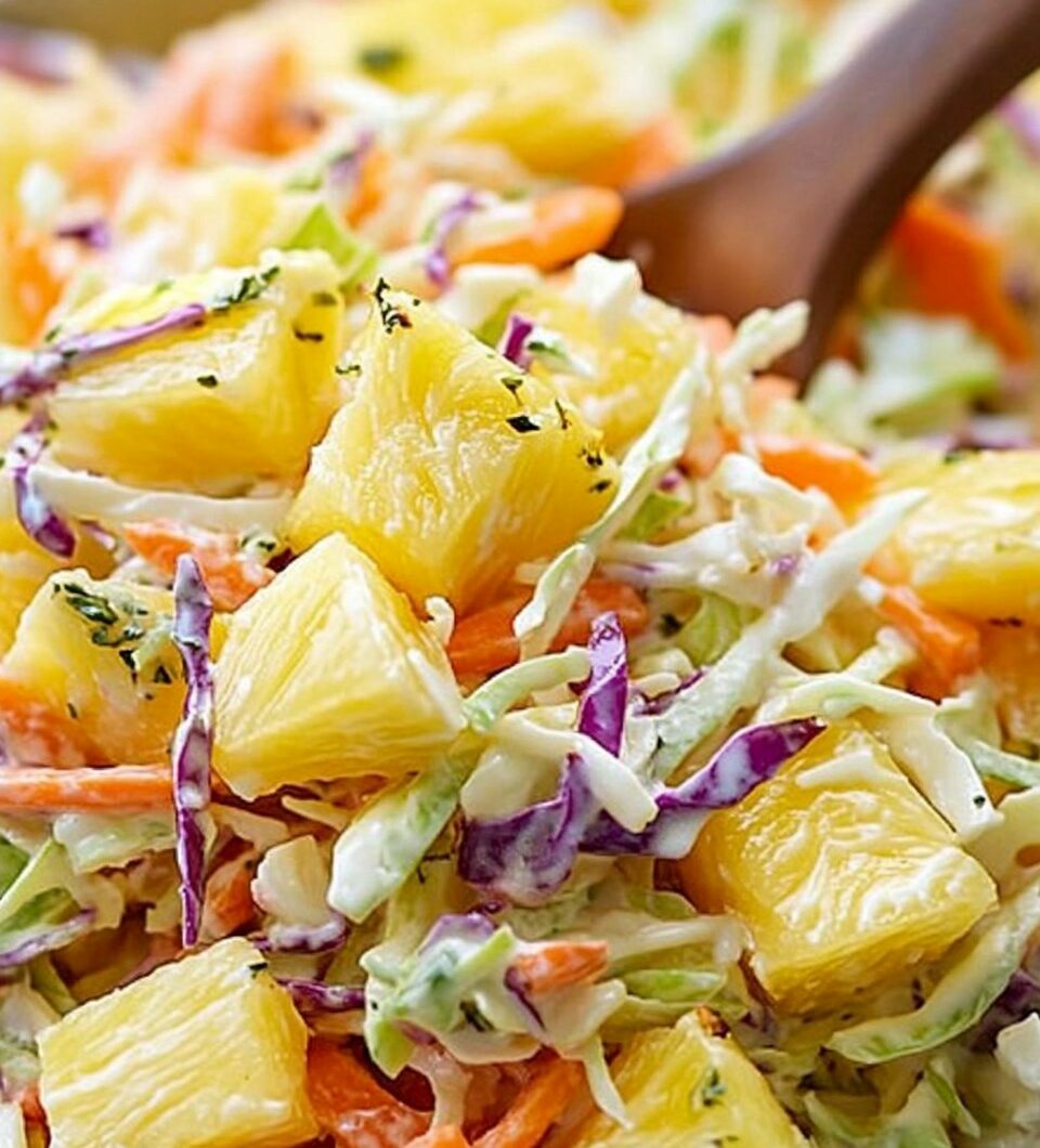 Hawaiian Pineapple Coleslaw Salad