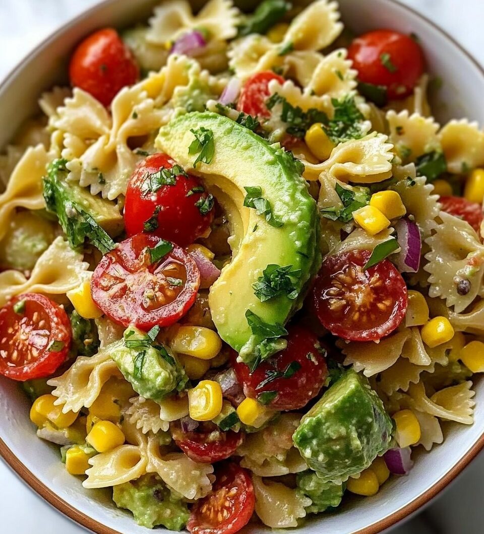Avocado Corn Pasta Salad
