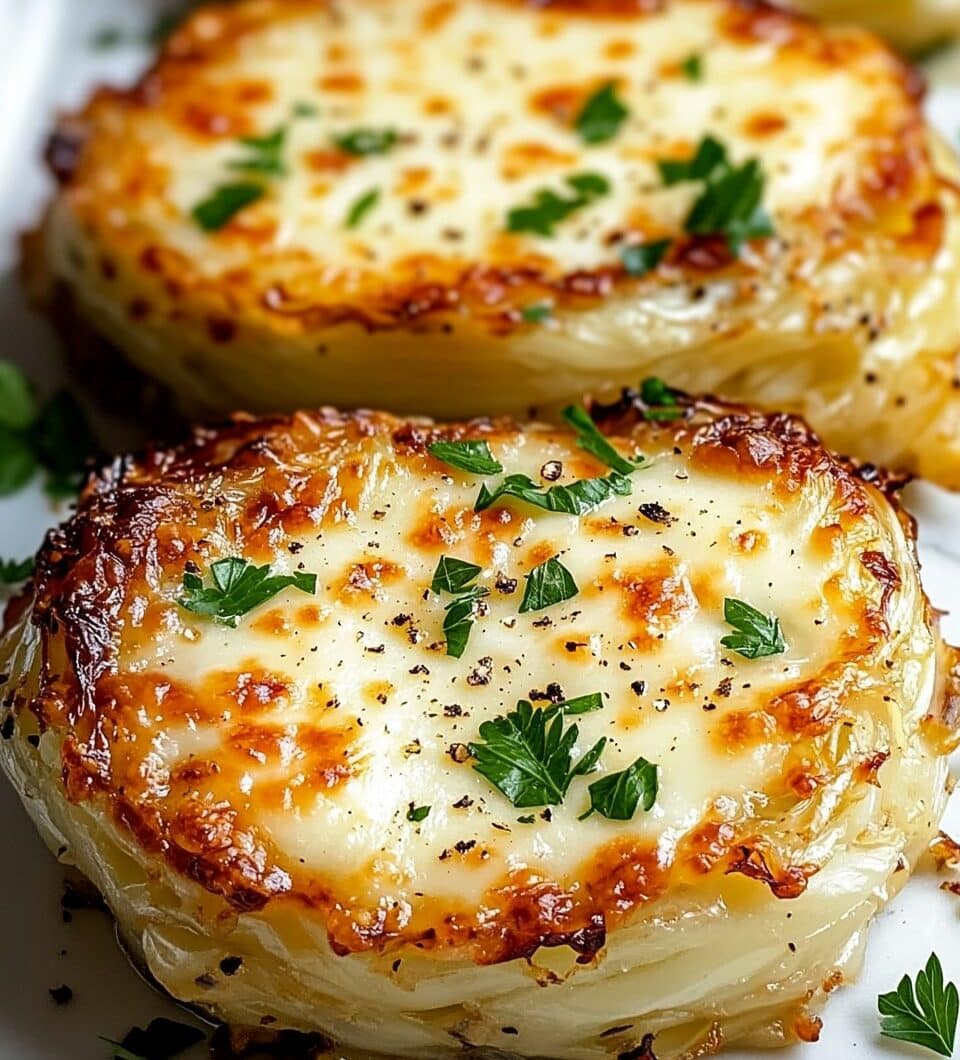 Cheesy Baked Cabbage Steaks
