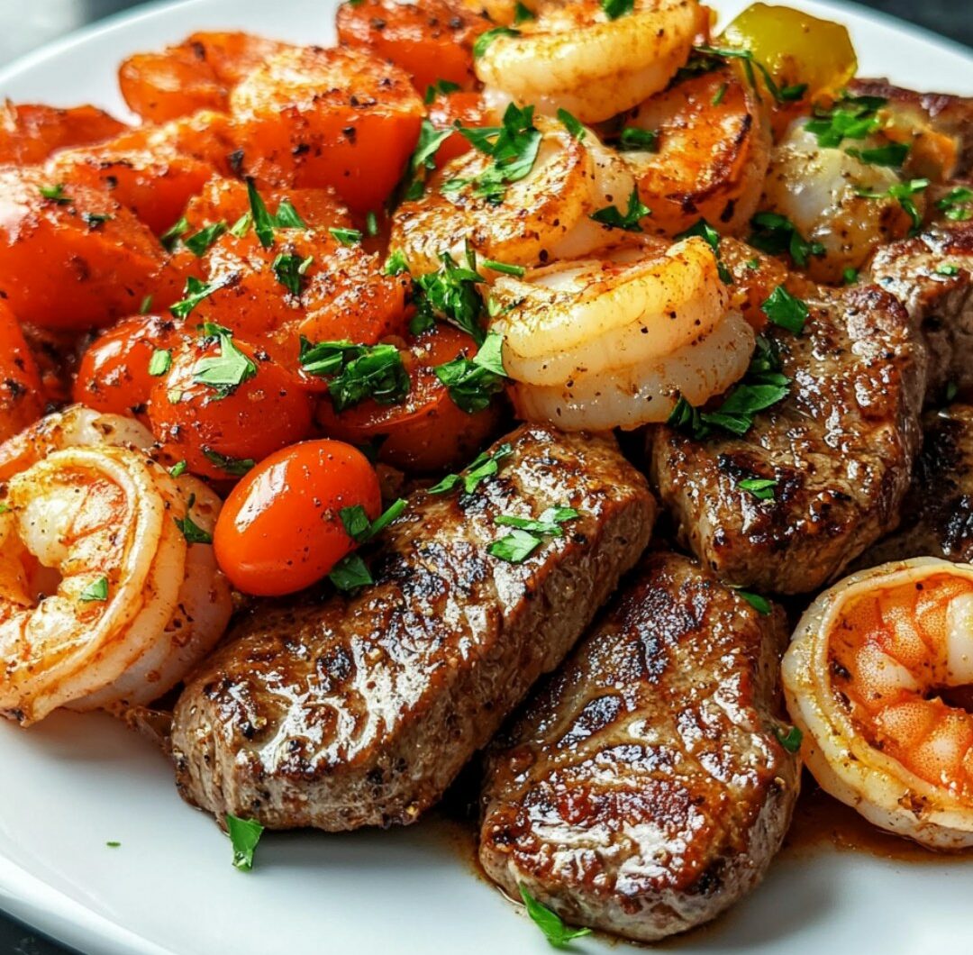 One-Pan Cajun Butter Steak & Shrimp
