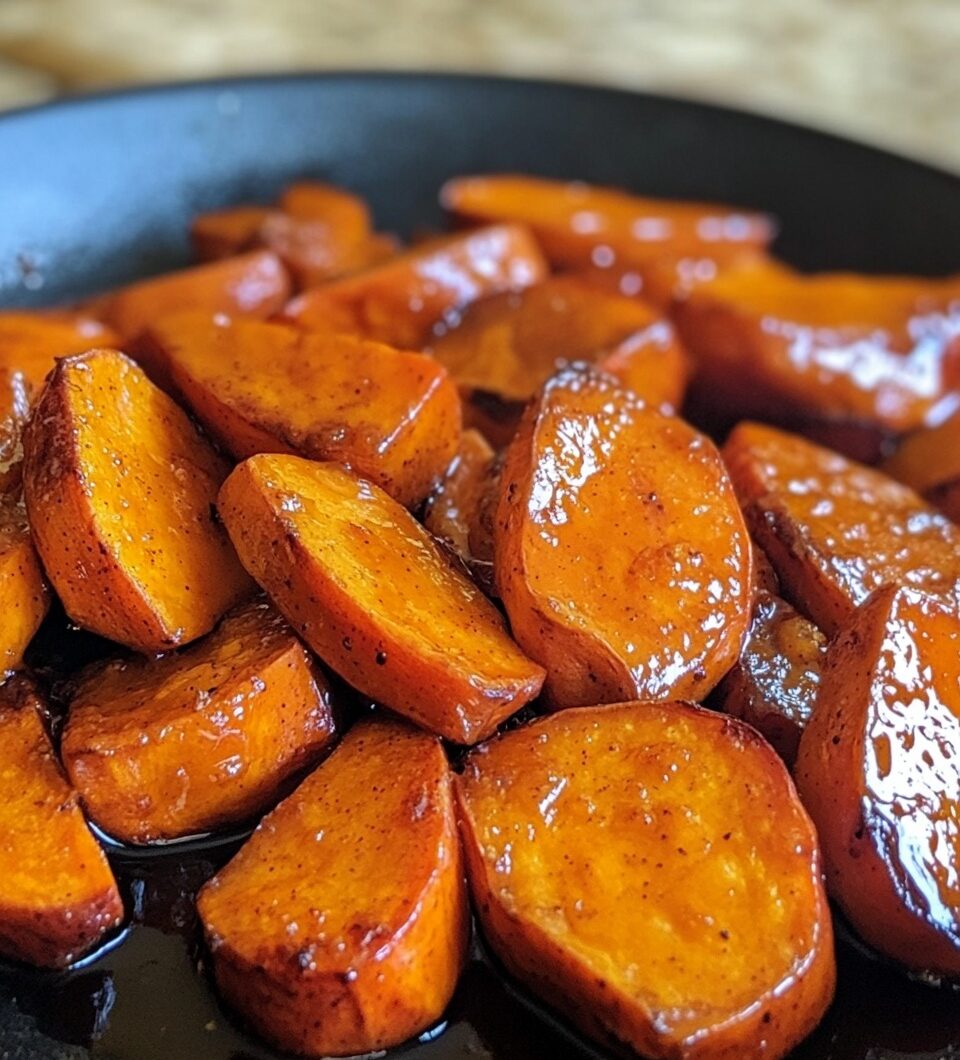 Skillet Candied Sweet Potatoes
