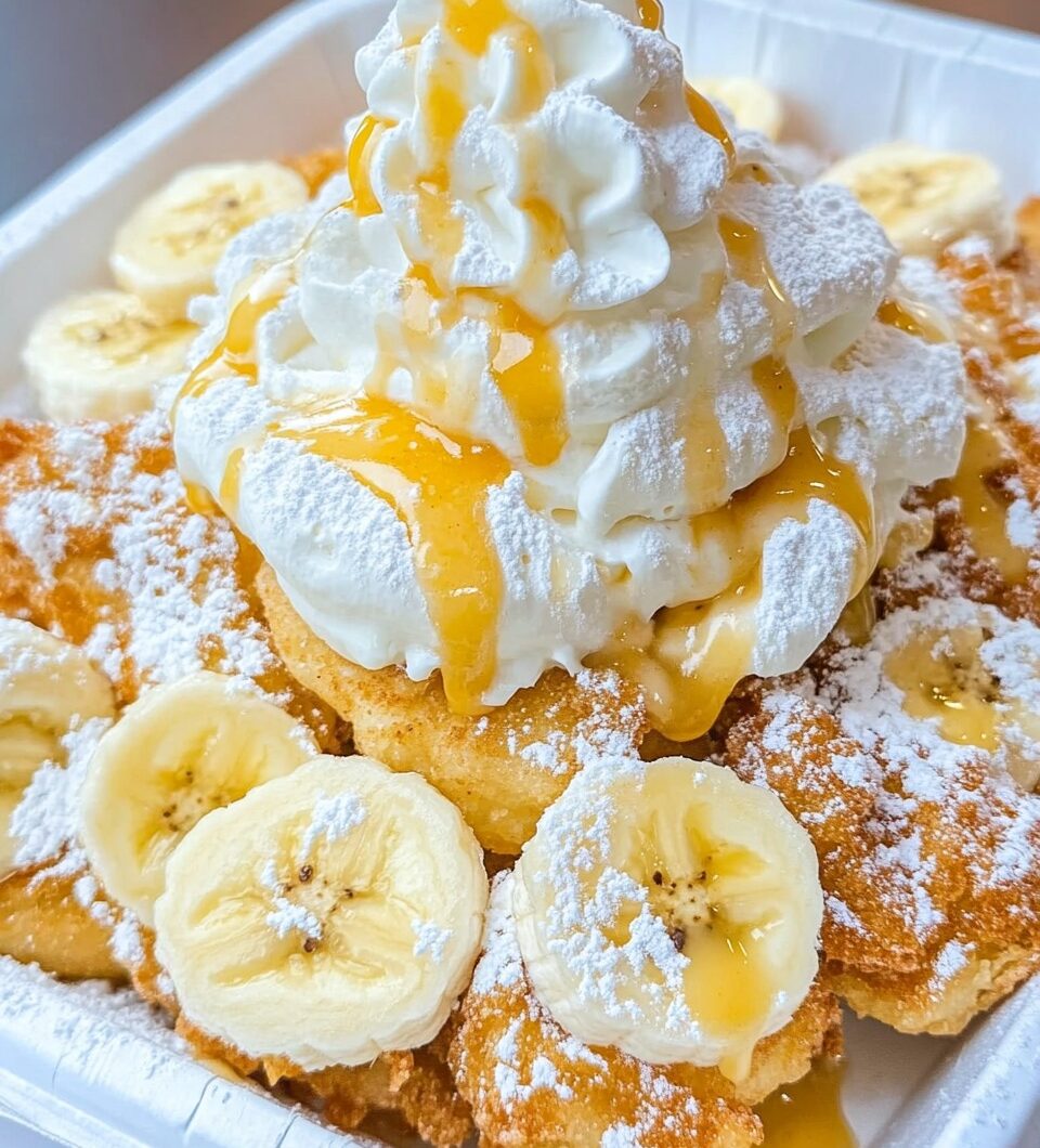 Banana Pudding Funnel Cake