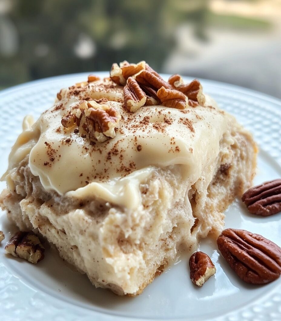 Maple Pecan Cinnamon Rolls with Brown Butter Icing