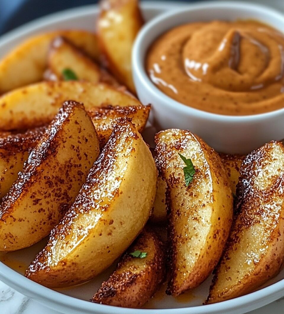 Crisp Apple Wedges with Sweet Caramel Whipped Dip
