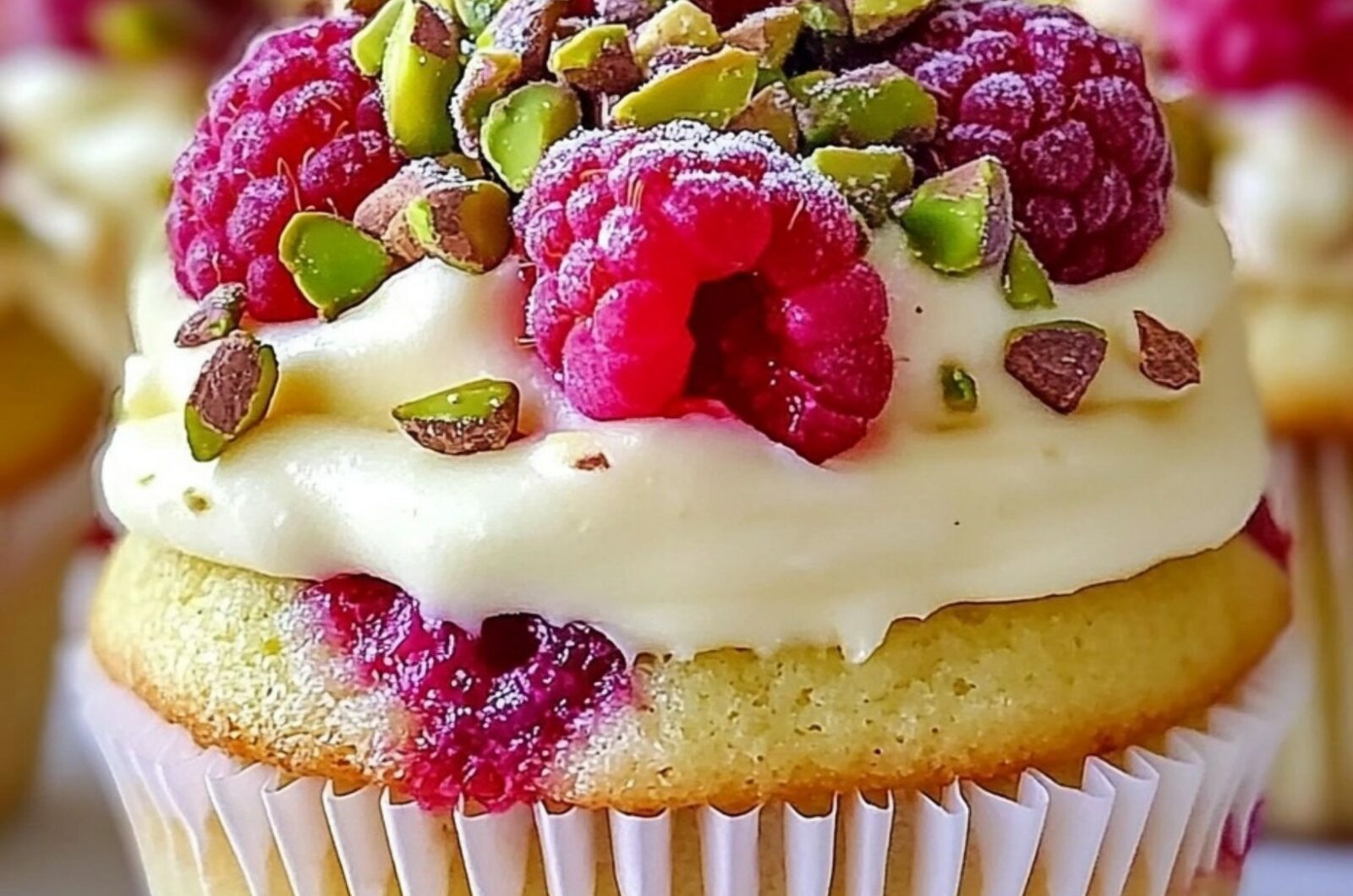 Luxurious Raspberry Pistachio Cupcakes