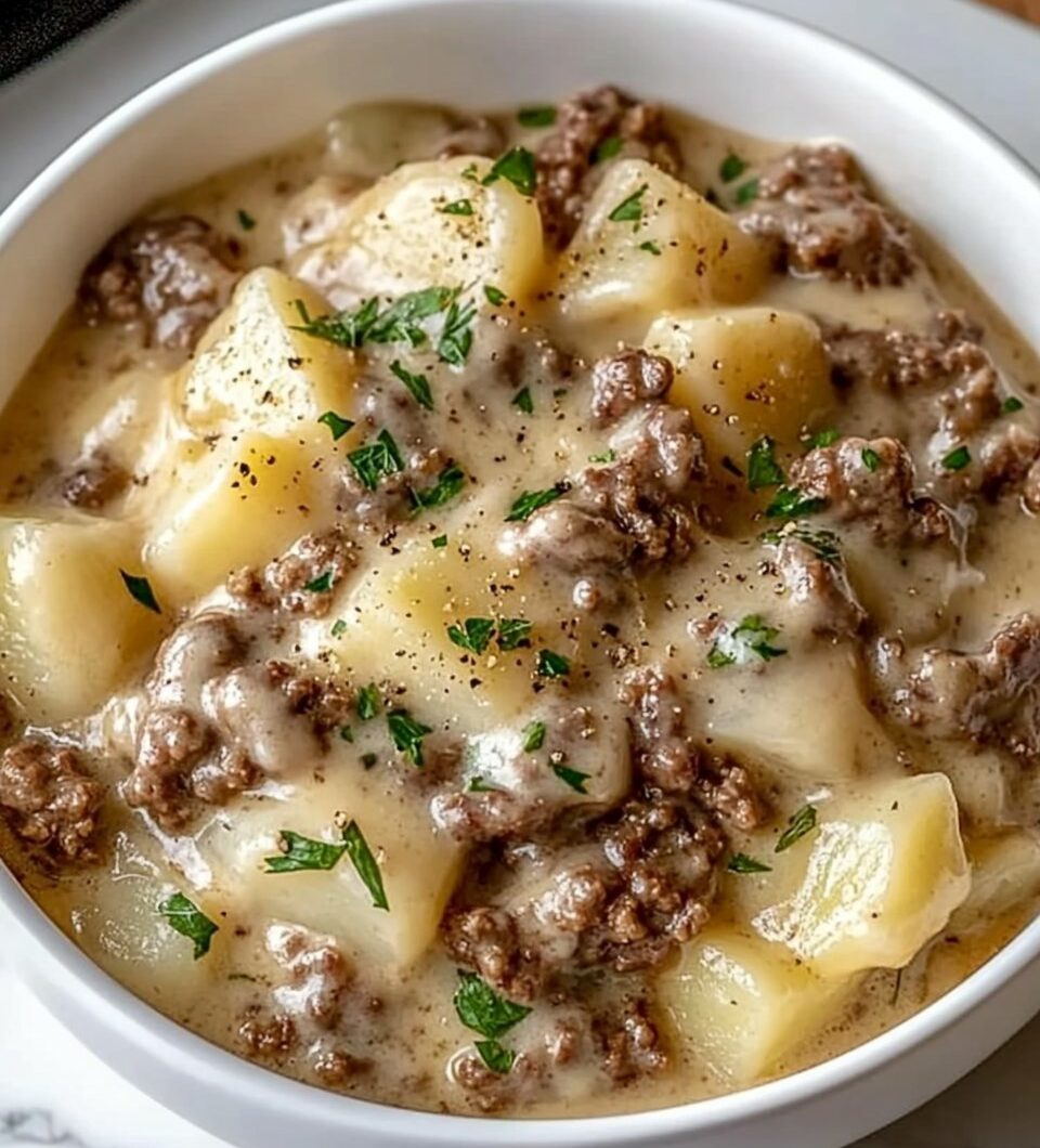 One-Pan Creamy Meat & Potato Skillet