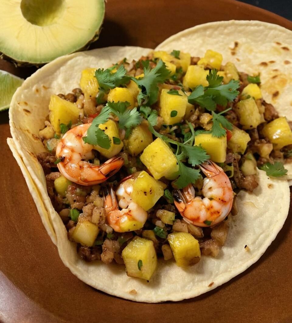 Jerk Shrimp Tacos with Pineapple Salsa