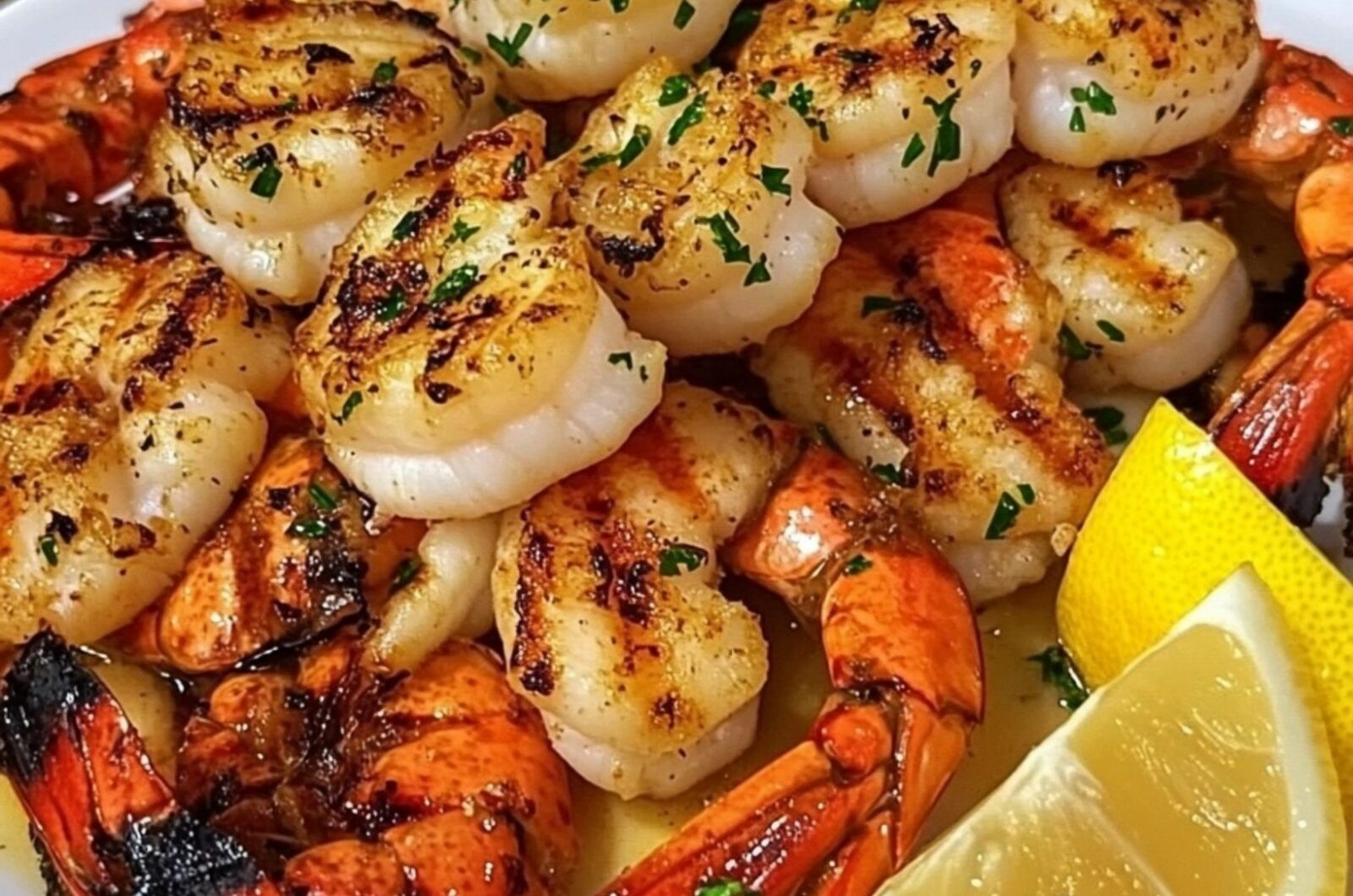 Grilled Lobster and Shrimp