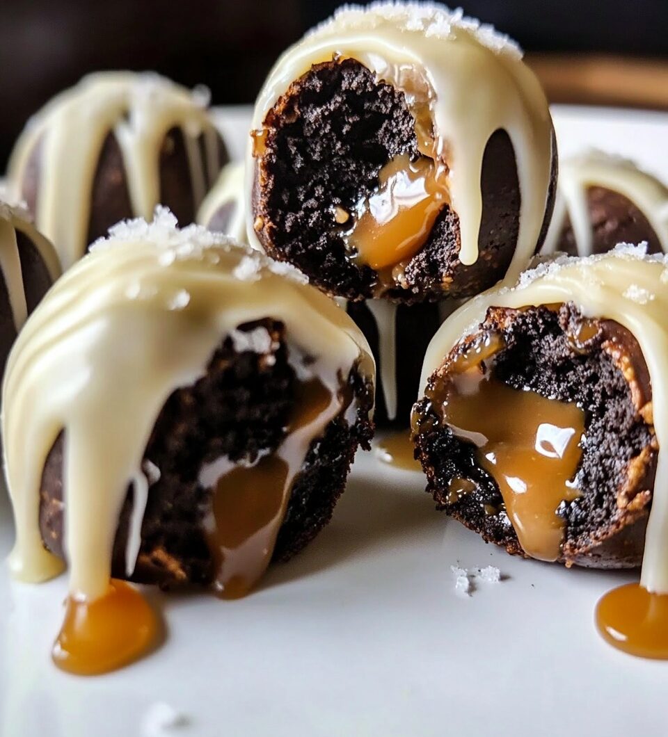 Pretzel Oreo Balls Stuffed with Salted Caramel
