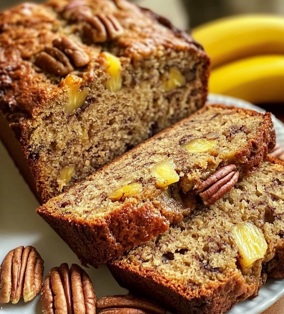 Luscious Banana Pineapple Pecan Bread