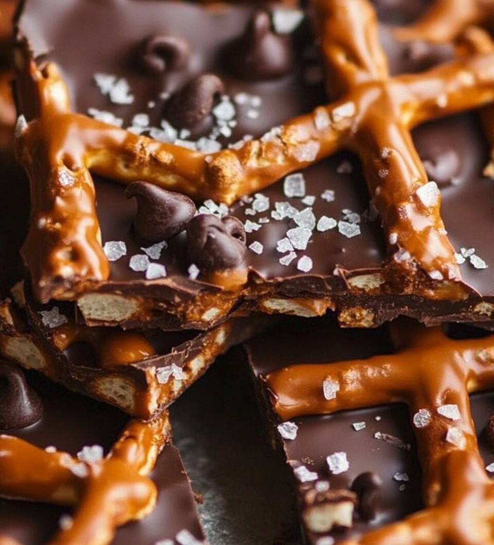 Salted Caramel Pretzel Bark