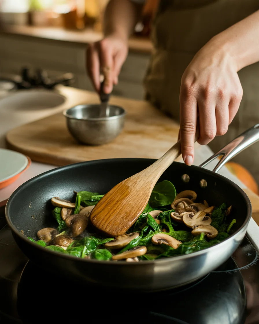 Baked Spinach Mushroom Quesadillas