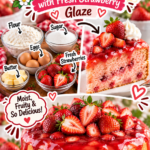 Easy Strawberry Cake Recipe with Fresh Strawberry Glaze