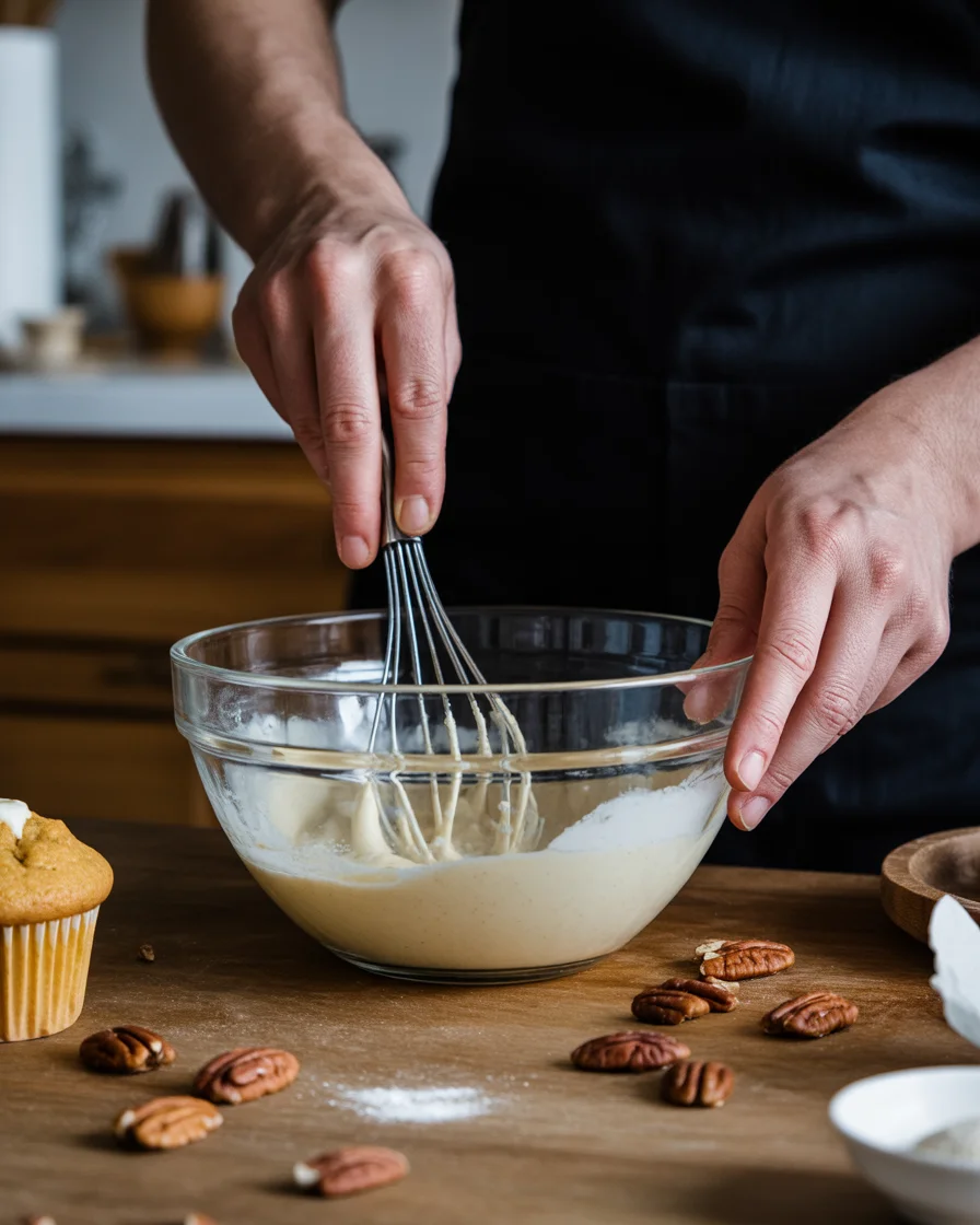Butter Pecan Cupcakes with Caramel Filling