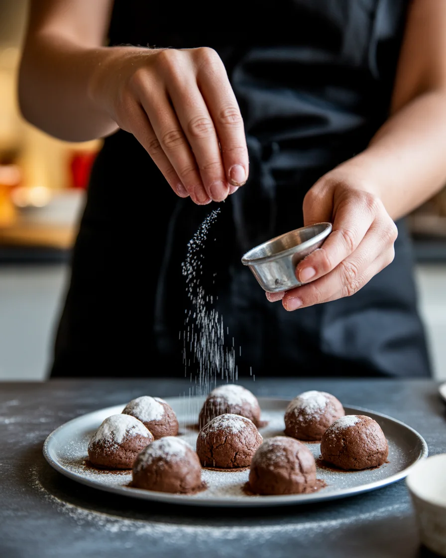 Double Chocolate Snowball Cookies