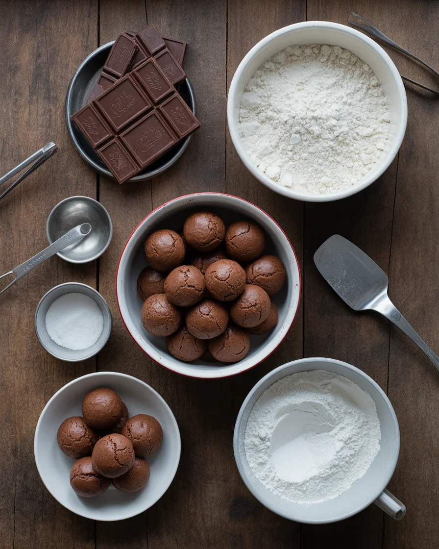 Double Chocolate Snowball Cookies