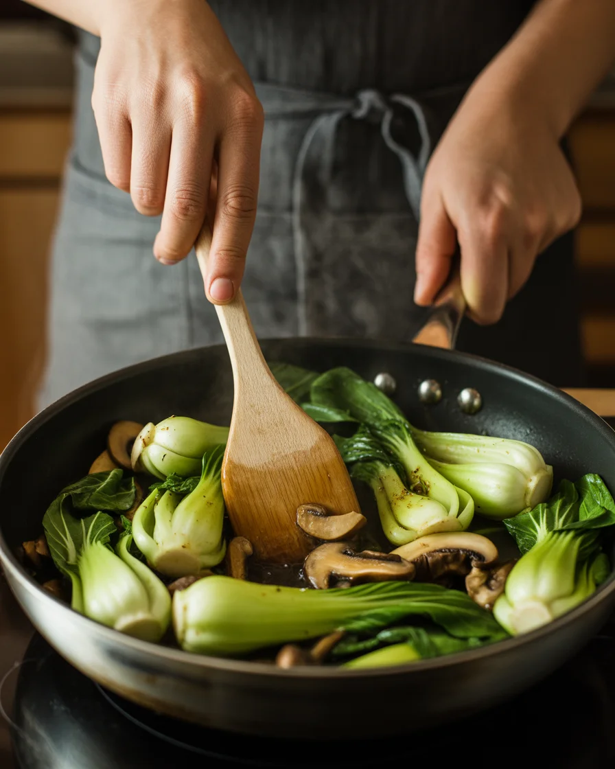 Savory Bok Choy and Mushroom Stir-Fry