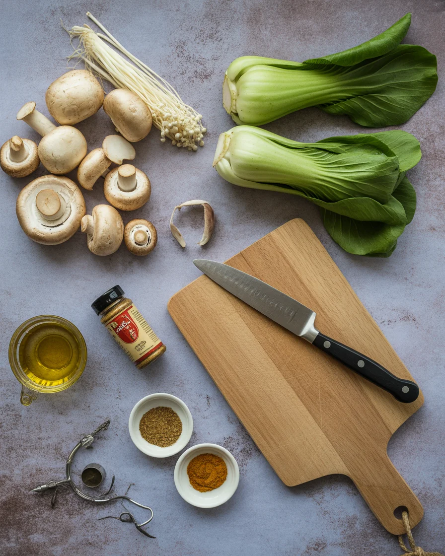 Savory Bok Choy and Mushroom Stir-Fry