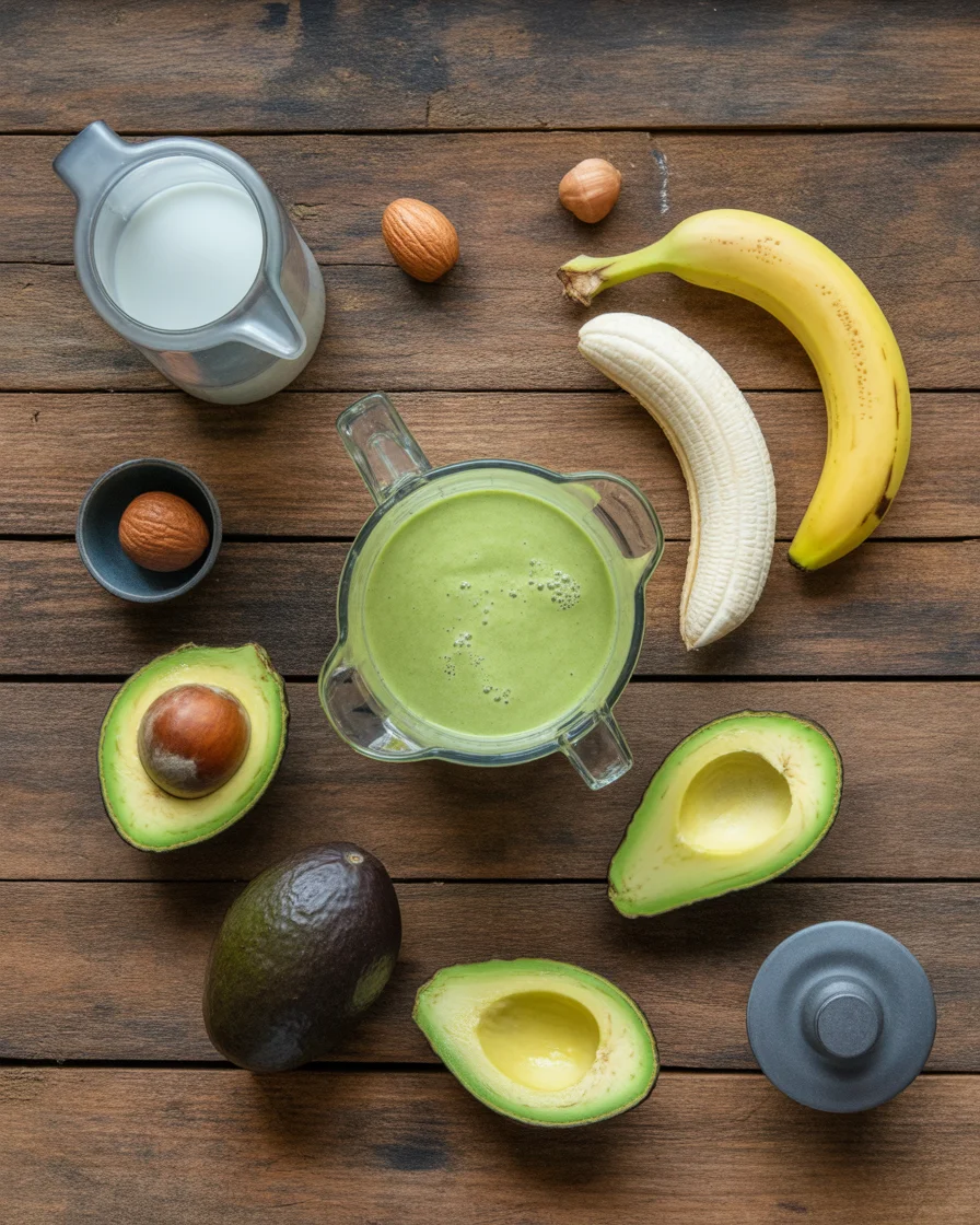 Avocado Banana Almonds Milk