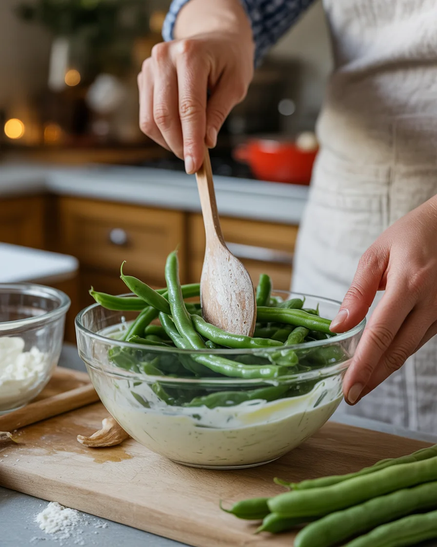 Cream Cheese Green Bean Casserole