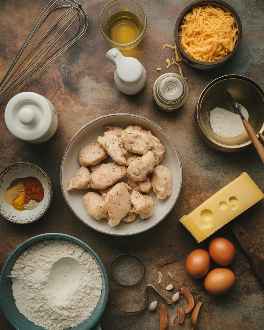 Cheesy Chicken Fritters