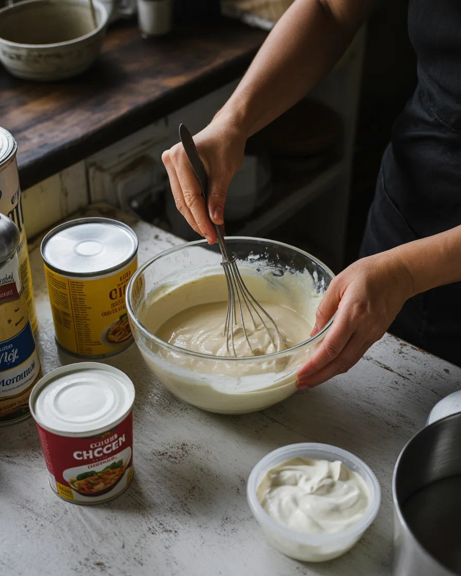 Lazy Day Creamy Chicken & Rice Dinner Casserole
