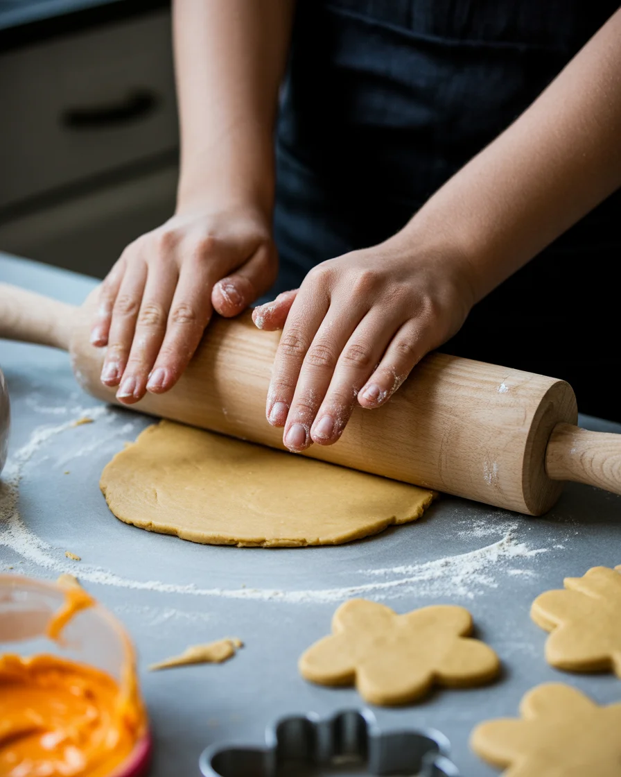 Sparkly Pumpkin Cookies