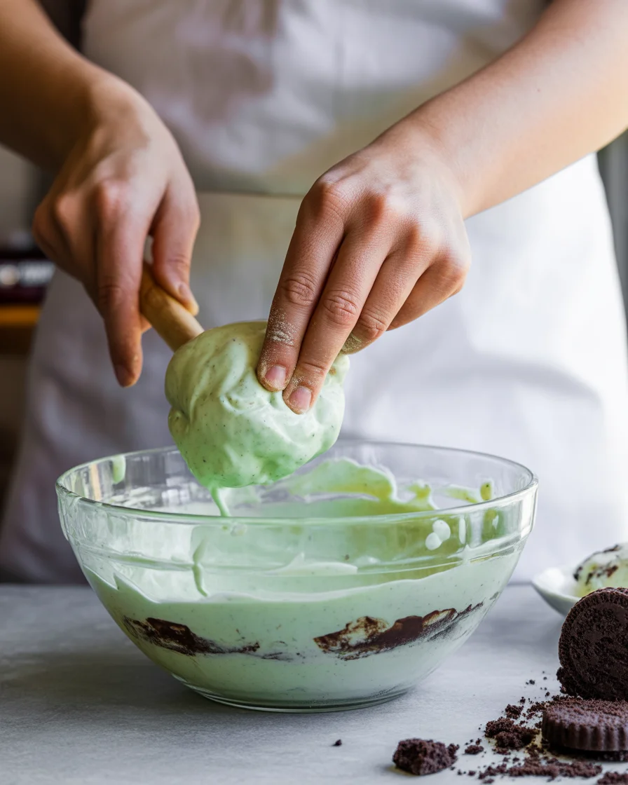 Mint Chocolate Chip Ice Cream Cake
