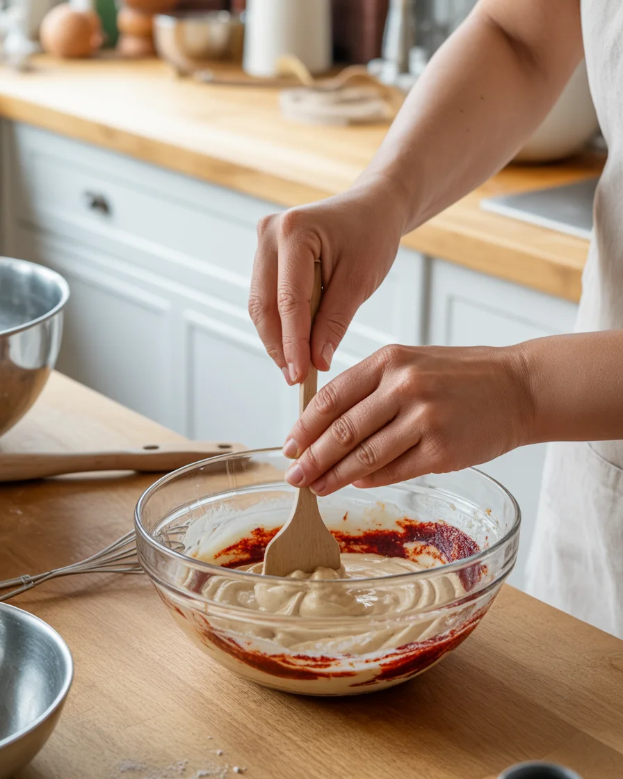 Red Velvet Cookie Dough Cheesecake