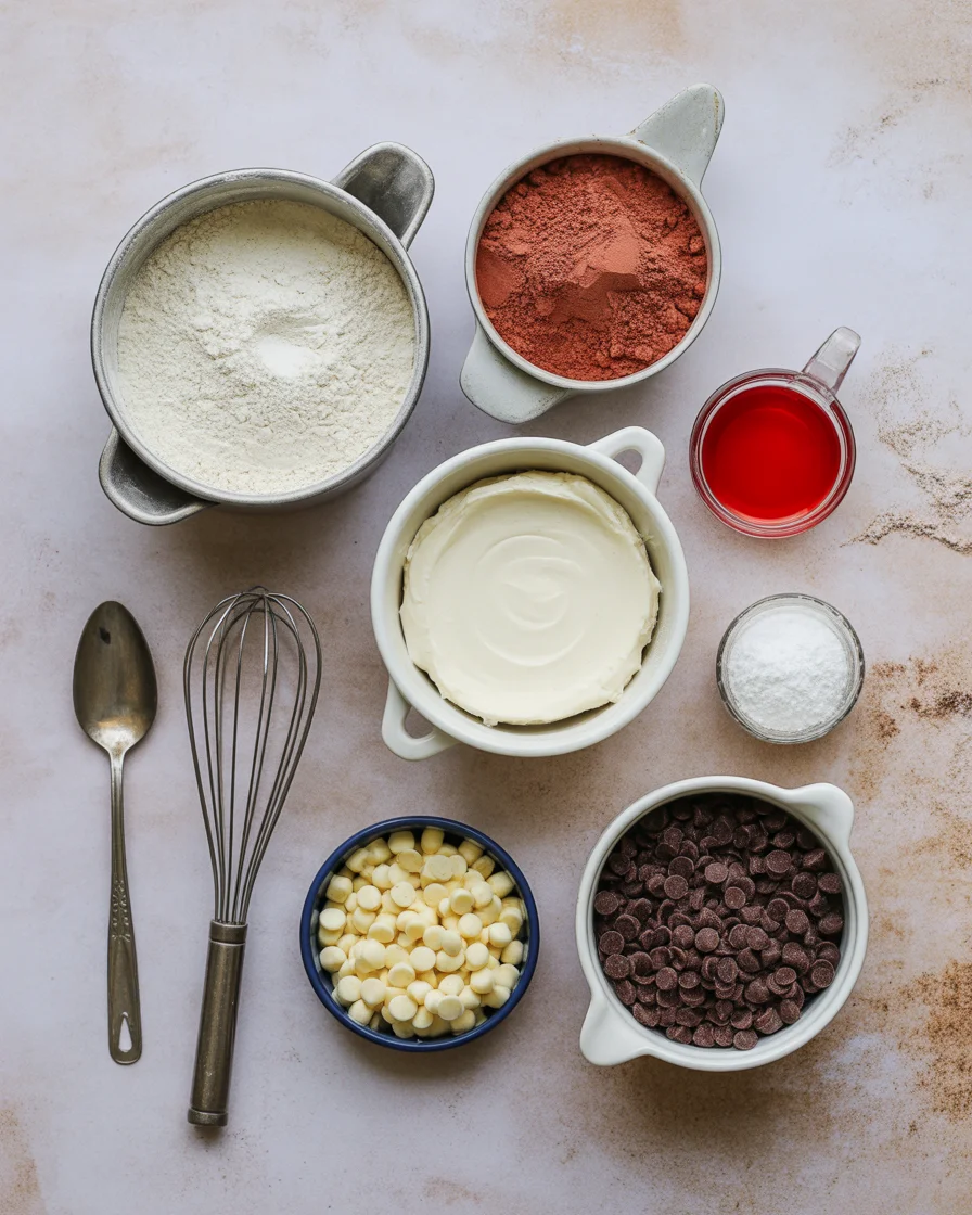 Red Velvet Cookie Dough Cheesecake