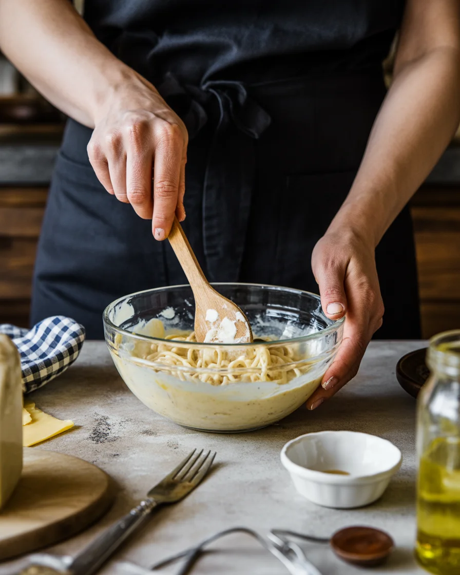 Baked Cream Cheese Spaghetti Casserole