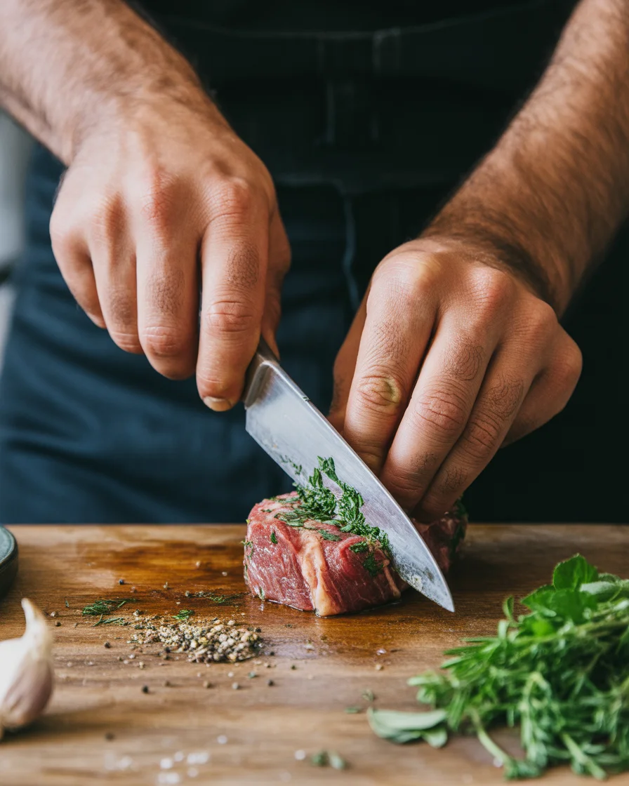 Garlic Butter Steak Tips with Cheesy Rigatoni