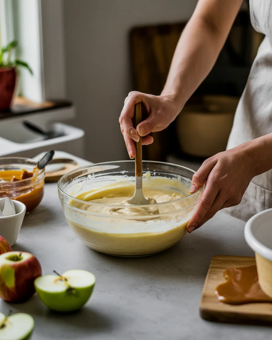 Caramel Apple Cheesecake Cake