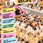 Cannoli Poke Cake