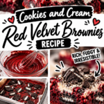 Cookies and Cream Red Velvet Brownies Recipe