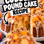 Easy Peach Cobbler Pound Cake Recipe