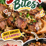Garlic Butter Steak Bites with Cheesy Noodles