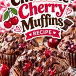 Gooey Chocolate Cherry Muffins