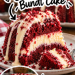 Layered Red Velvet Cheesecake Bundt Cake