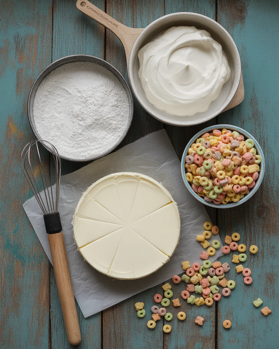 Lucky Charms No-Bake Cheesecake