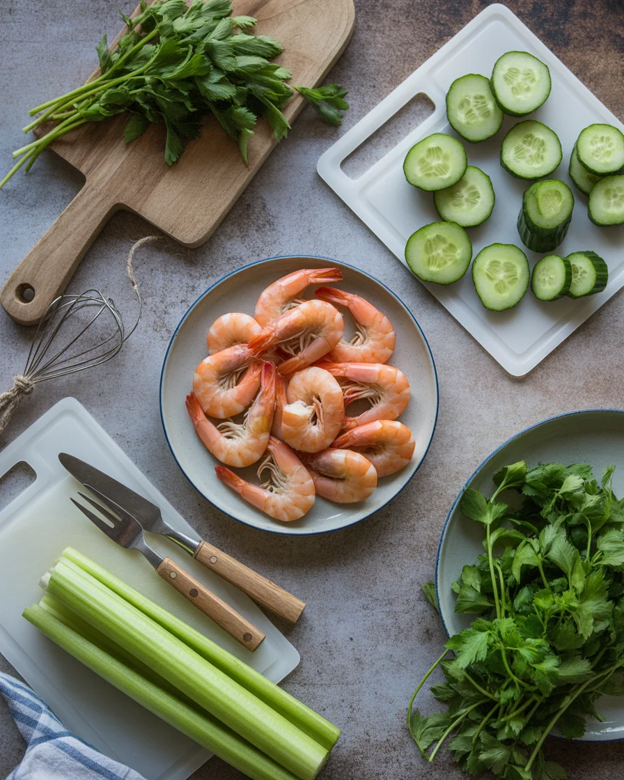 Creamy Cucumber Shrimp Salad