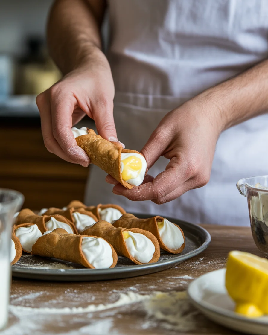 Lemon Meringue Pie Cannolis