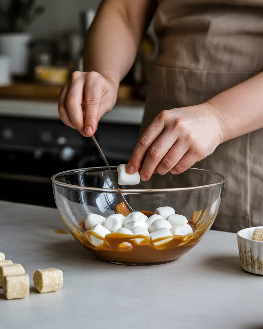 Marshmallow Caramel Crunch Balls