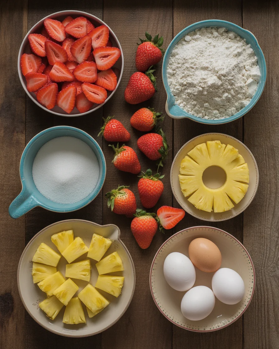 Strawberry Pineapple Pound Cake